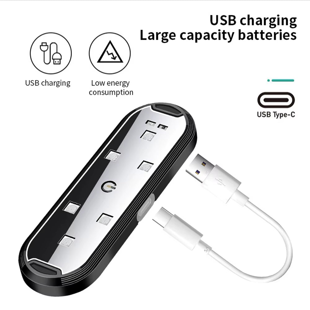 4PCS Magnetic Led Interior Car Wireless Adhesive LED Light Neon Car Door Lights LED Welcome Light Anti-Collision Strobe Lights