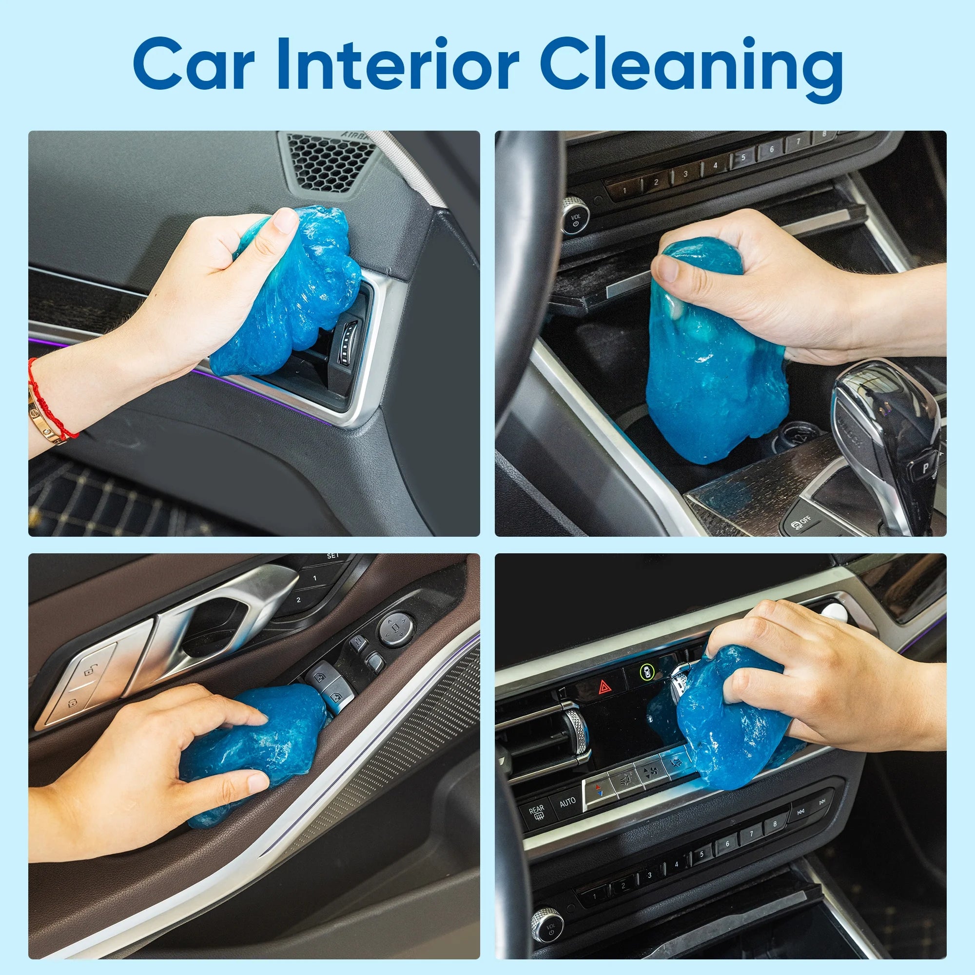 3 Pack Car Cleaning Gel Cleaning Putty, Universal Car Interior Cleaner Slime, Auto Detailing Car Interior Dust Cleaning Kit,Car Accessories Keyboard Cleaner