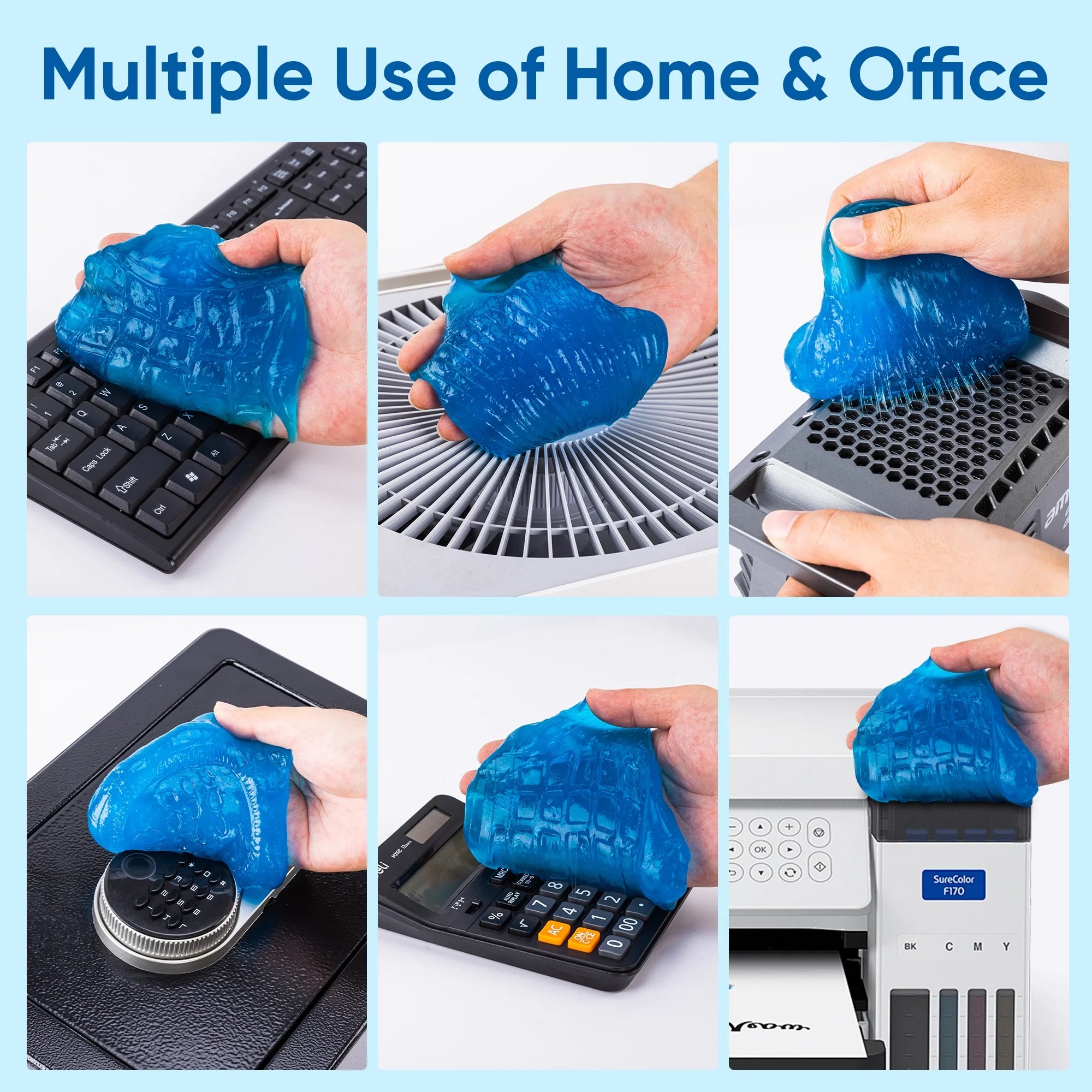 3 Pack Car Cleaning Gel Cleaning Putty, Universal Car Interior Cleaner Slime, Auto Detailing Car Interior Dust Cleaning Kit,Car Accessories Keyboard Cleaner